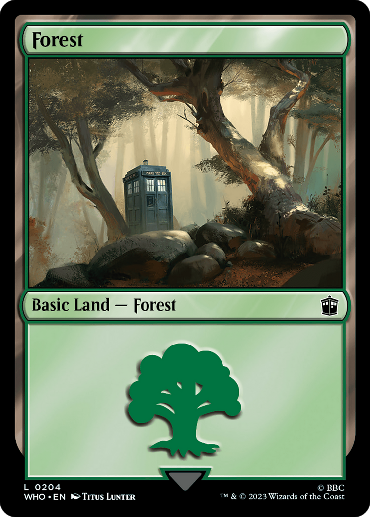 Forest (0204) (WHO-204) [Doctor Who] Foil MTG Single Wizards of the Coast