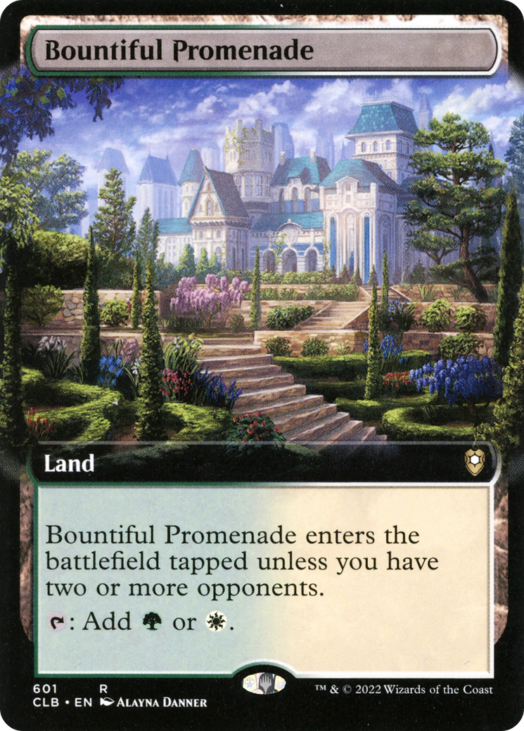 Bountiful Promenade (CLB-601) [Commander Legends: Battle for Baldur's Gate] (Extended Art) Foil MTG Single Wizards of the Coast