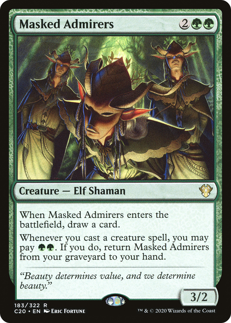 Masked Admirers (C20-183) [Commander 2020] MTG Single Wizards of the Coast