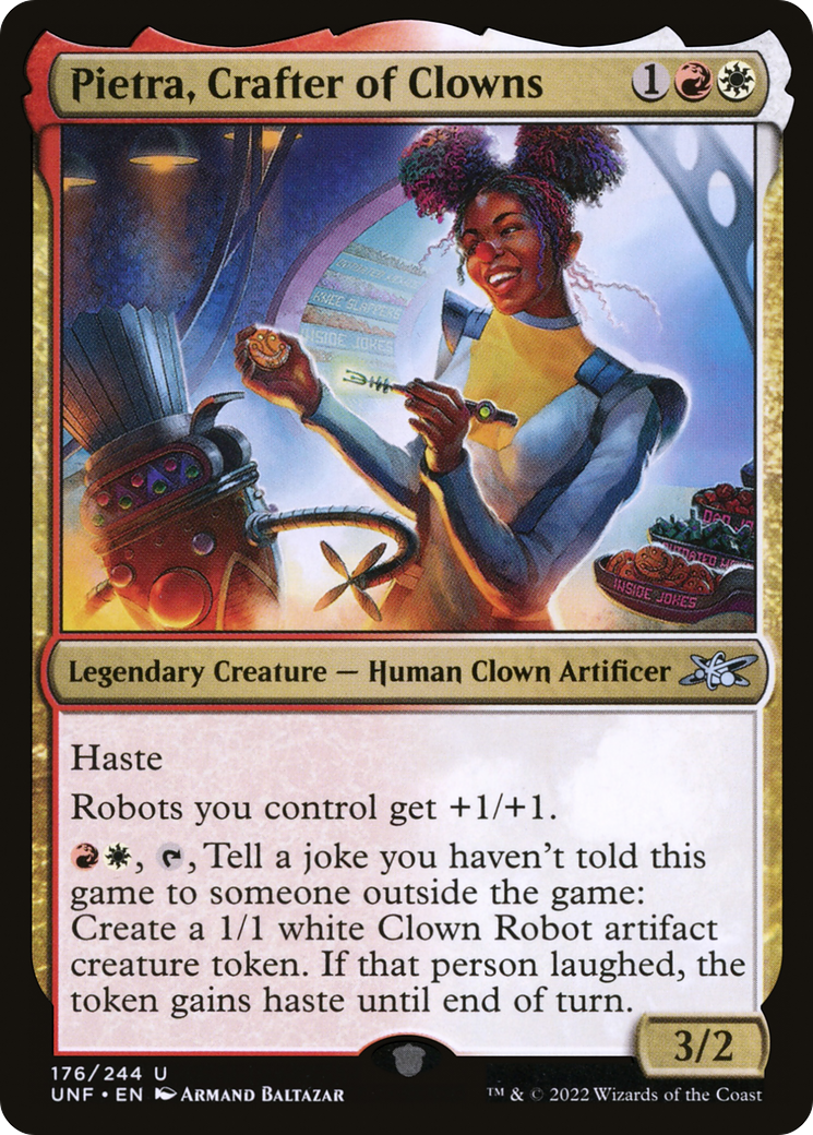 Pietra, Crafter of Clowns (UNF-176) [Unfinity] Foil MTG Single Wizards of the Coast