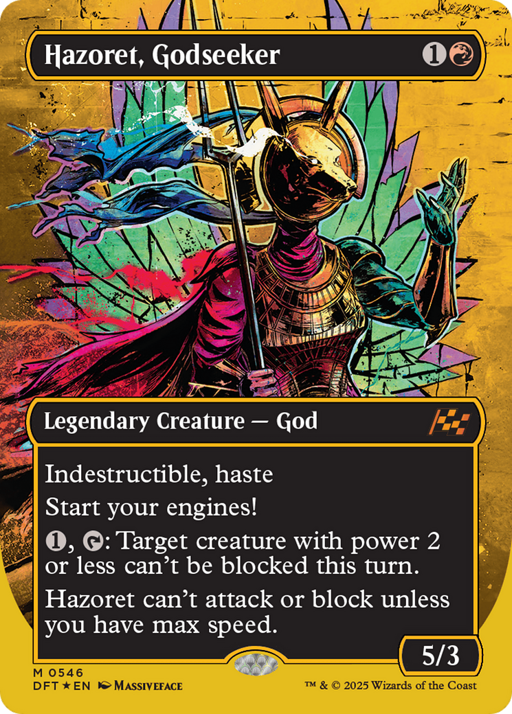 Hazoret, Godseeker (First-Place Foil) (DFT-546) [Aetherdrift] (Borderless) Foil MTG Single Wizards of the Coast