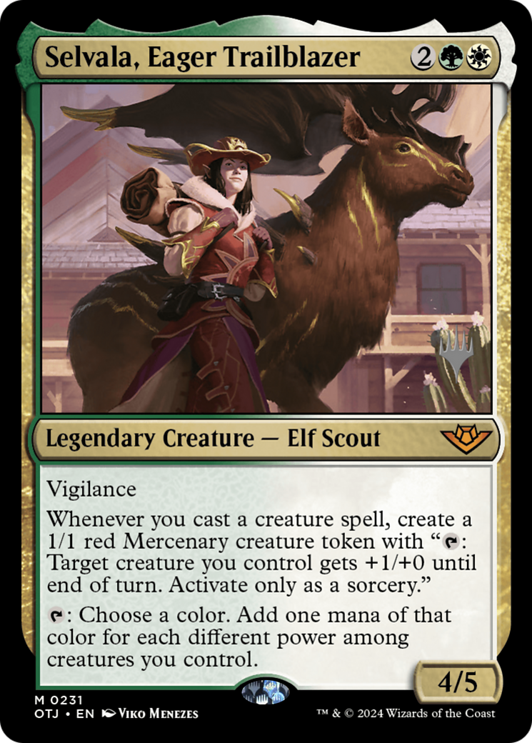 Selvala, Eager Trailblazer (PPOTJ-231) [Outlaws of Thunder Junction Promos] Foil MTG Single Wizards of the Coast