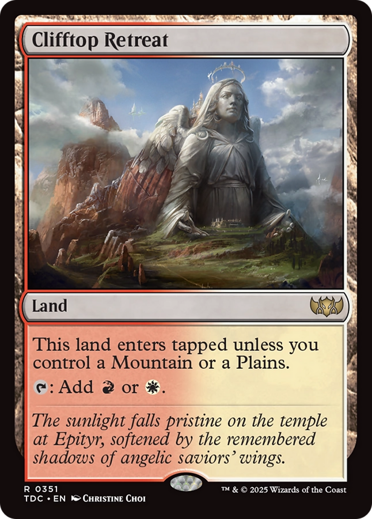 Clifftop Retreat (TDC-351) [Commander: Tarkir: Dragonstorm] MTG Single Wizards of the Coast
