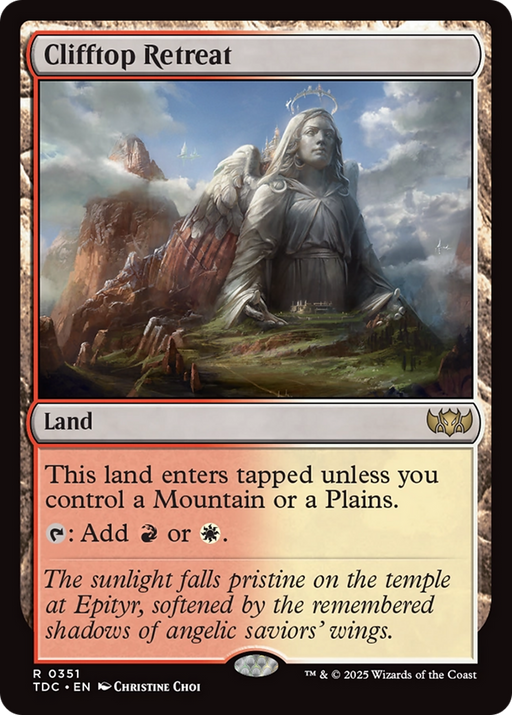 Clifftop Retreat (TDC-351) [Commander: Tarkir: Dragonstorm] MTG Single Wizards of the Coast