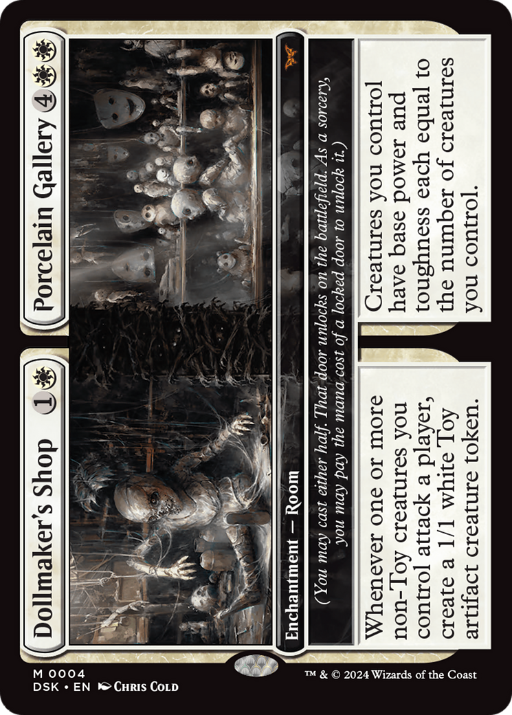Dollmaker's Shop // Porcelain Gallery (DSK-004) [Duskmourn: House of Horror] Foil MTG Single Wizards of the Coast