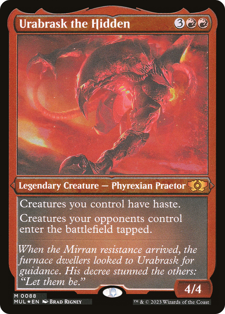 Urabrask the Hidden (MUL-088) [Multiverse Legends] Etched Foil MTG Single Wizards of the Coast