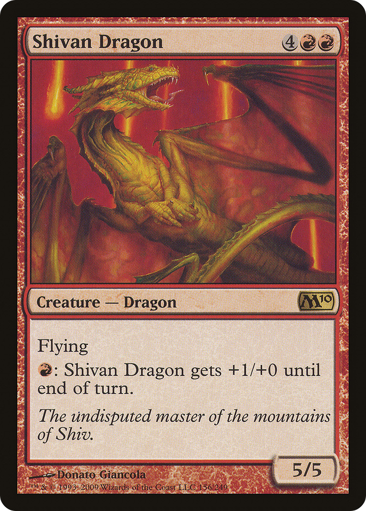 Shivan Dragon (M10-156) [Magic 2010] MTG Single Wizards of the Coast