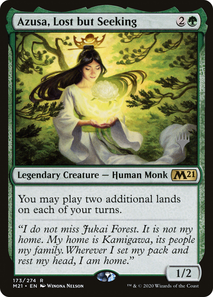 Azusa, Lost but Seeking (PPM21-173P) [Core Set 2021 Promos] Foil MTG Single Wizards of the Coast