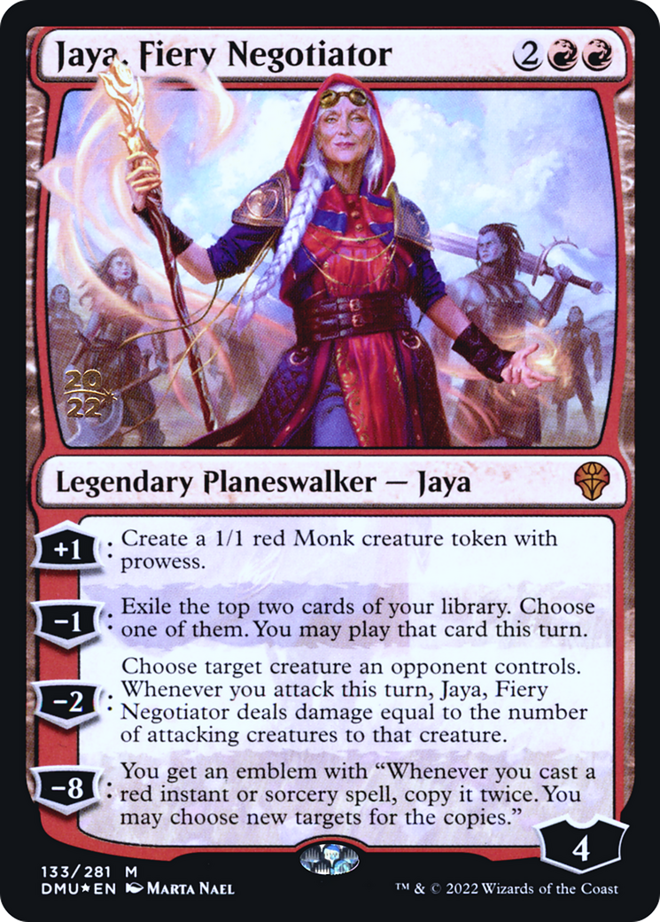 Jaya, Fiery Negotiator (PRE-133) [Dominaria United Promos] Foil MTG Single Wizards of the Coast