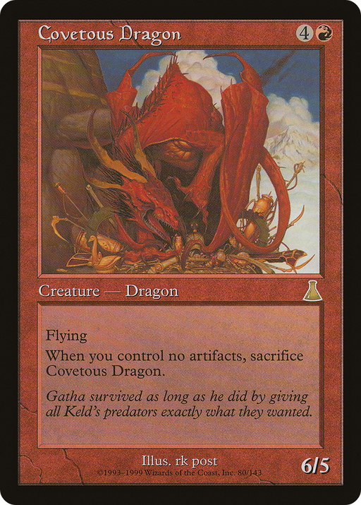 Covetous Dragon (UDS-080) [Urza's Destiny] MTG Single Wizards of the Coast