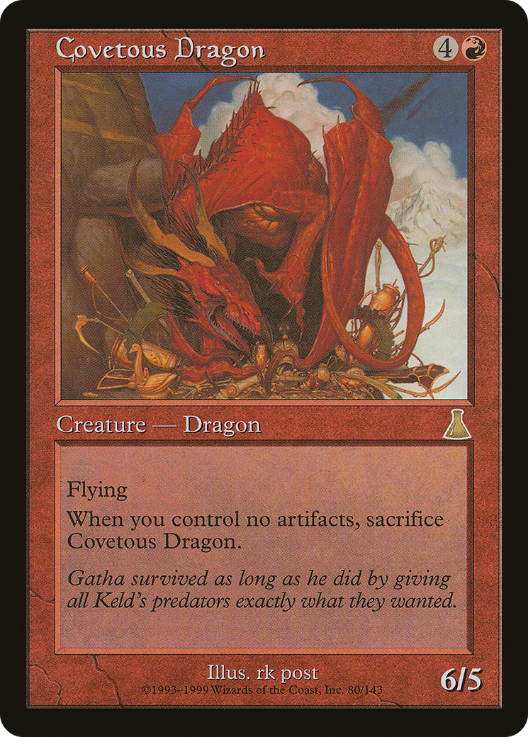 Covetous Dragon (UDS-080) [Urza's Destiny] Foil MTG Single Wizards of the Coast