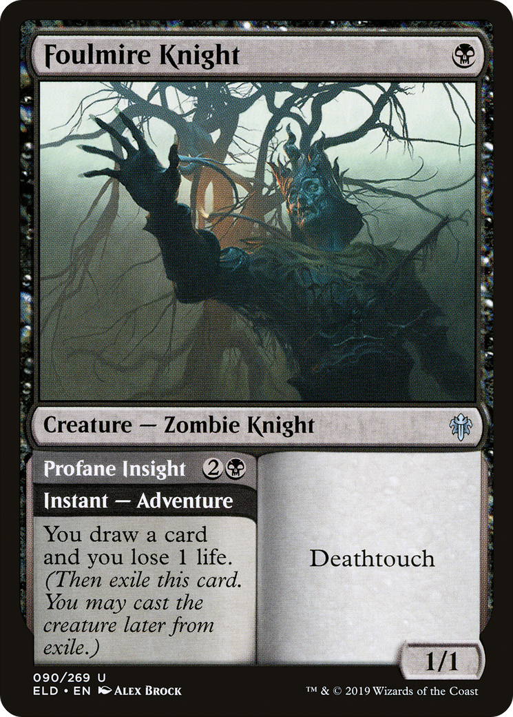 Foulmire Knight // Profane Insight (ELD-090) [Throne of Eldraine] Foil MTG Single Wizards of the Coast