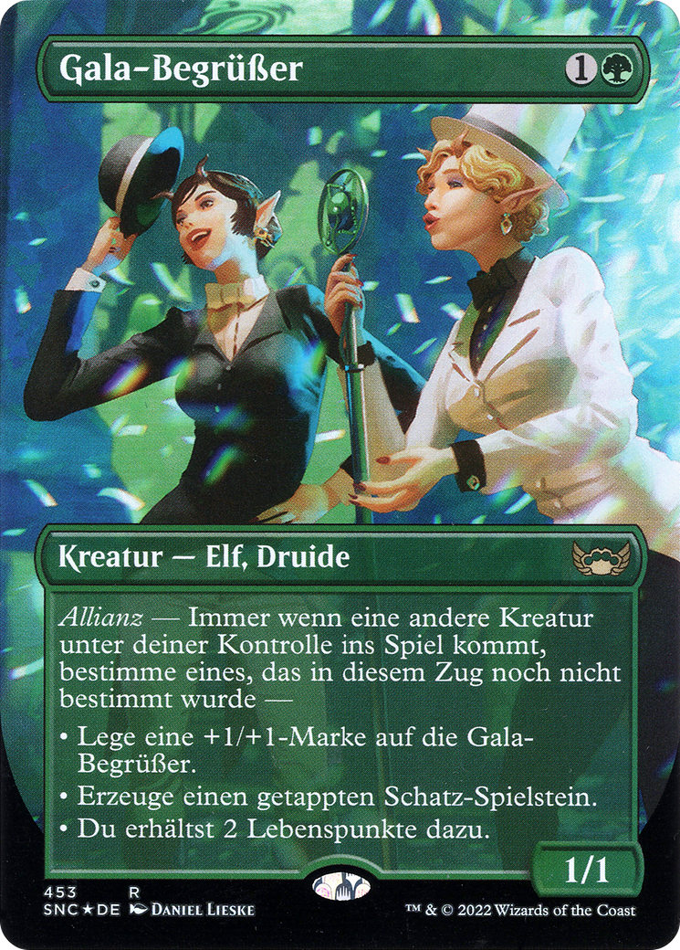 Gala Greeters (German) (UMP-453) [Streets of New Capenna] (Borderless) Foil MTG Single Wizards of the Coast