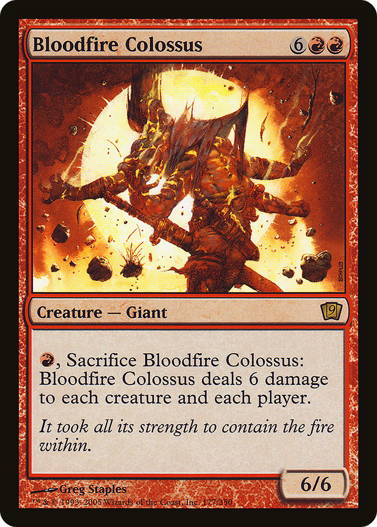 Bloodfire Colossus (9ED-177) [9th Edition] MTG Single Wizards of the Coast