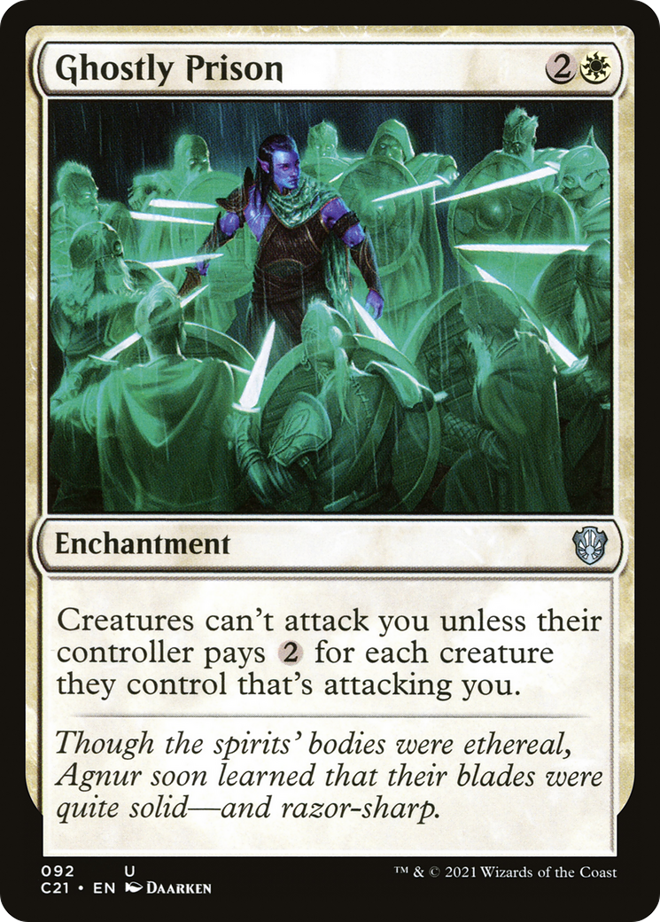 Ghostly Prison (C21-092) [Commander 2021] MTG Single Wizards of the Coast