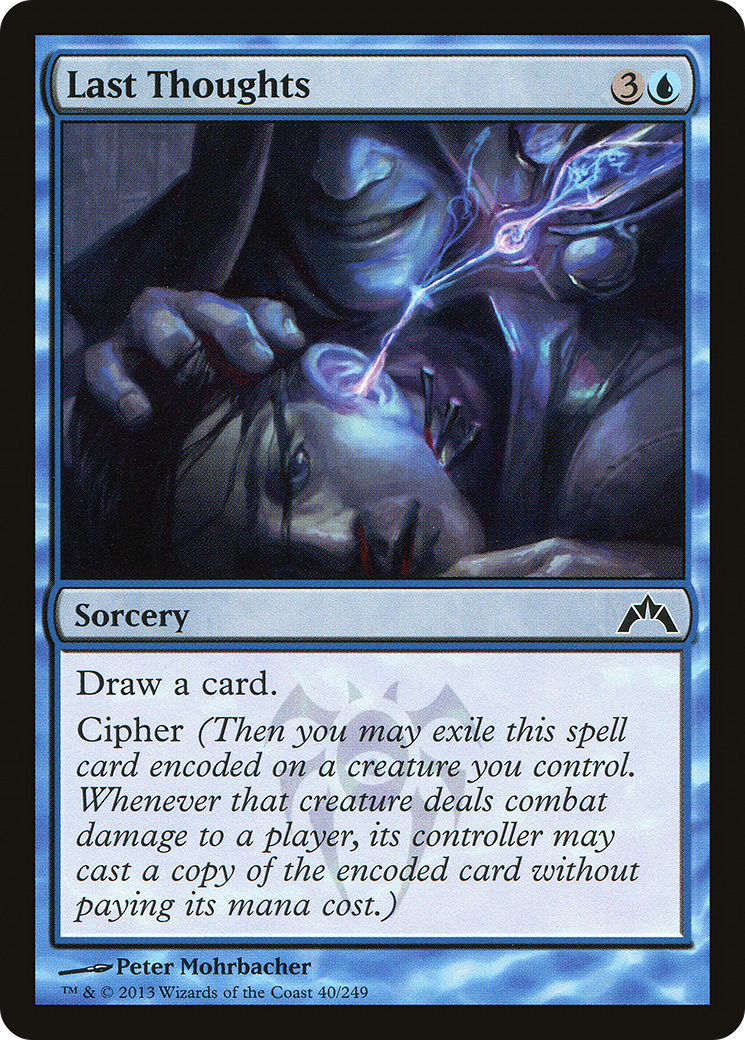 Last Thoughts (GTC-040) [Gatecrash] MTG Single Wizards of the Coast