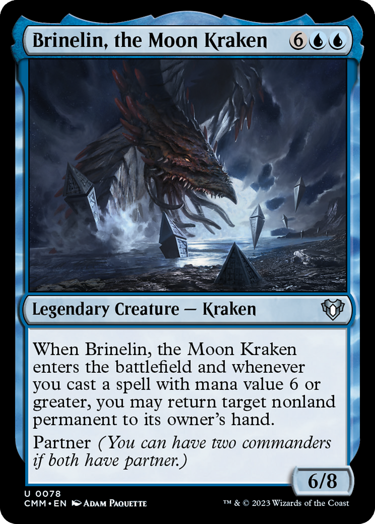 Brinelin, the Moon Kraken (CMM-078) [Commander Masters] Foil MTG Single Wizards of the Coast