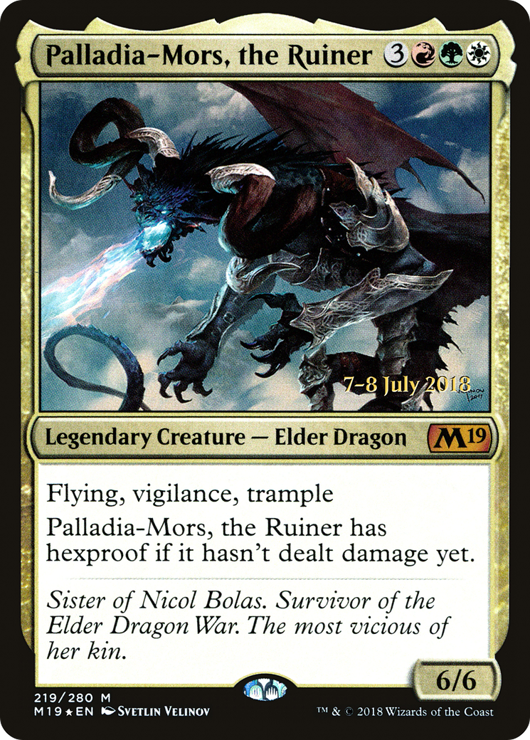 Palladia-Mors, the Ruiner (PRE-219) [Core Set 2019 Promos] Foil MTG Single Wizards of the Coast