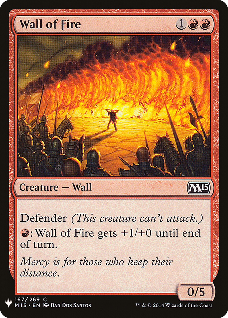 Wall of Fire (LIST-M15-167) [Mystery Booster] The List MTG Single Wizards of the Coast