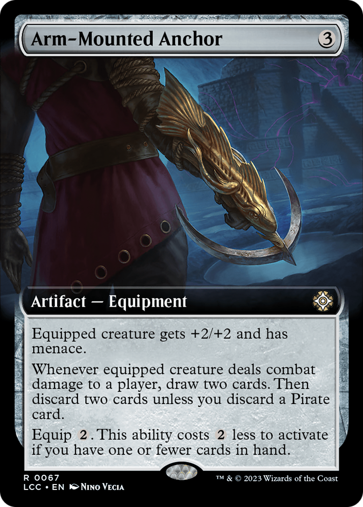 Arm-Mounted Anchor (LCC-067) [The Lost Caverns of Ixalan Commander] (Extended Art) MTG Single Wizards of the Coast