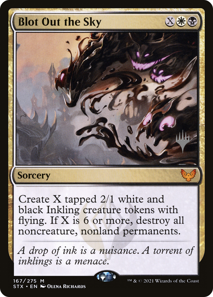 Blot Out the Sky (PPSTX-167) [Strixhaven: School of Mages Promos] MTG Single Wizards of the Coast