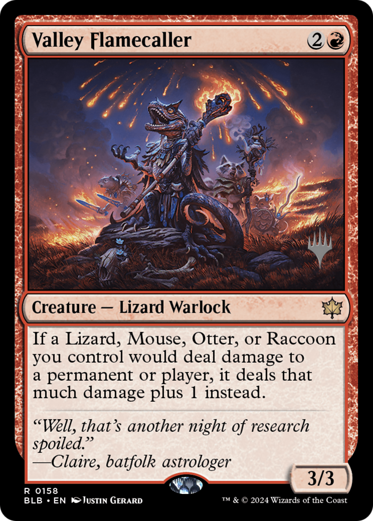 Valley Flamecaller (PPBLB-158) [Bloomburrow Promos] MTG Single Wizards of the Coast