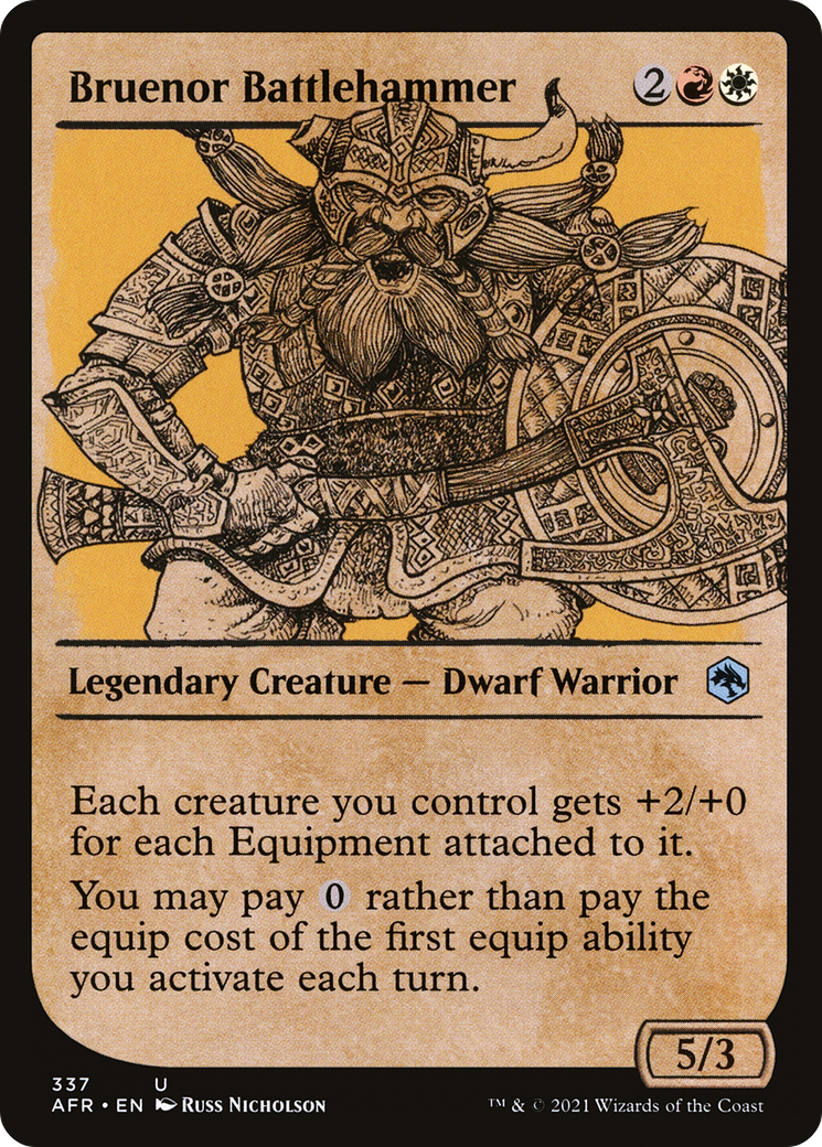 Bruenor Battlehammer (AFR-337) [Adventures in the Forgotten Realms] (Showcase) Foil MTG Single Wizards of the Coast