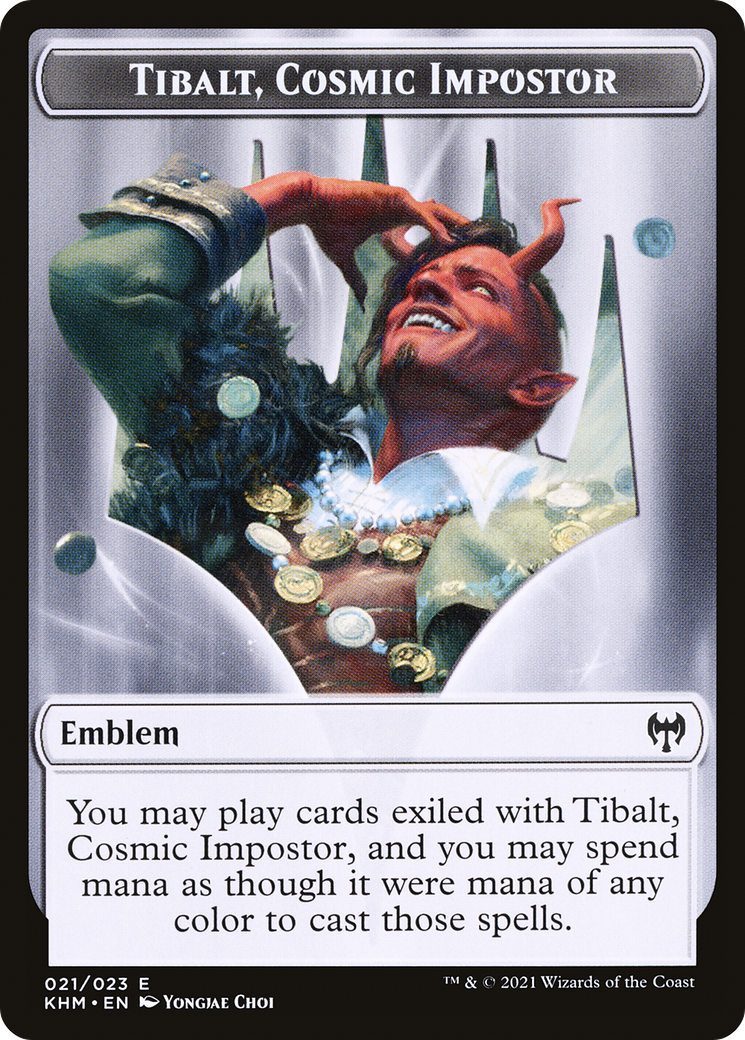 Tibalt, Cosmic Impostor Emblem (TKHM-021) [Tokens] Kaldheim Tokens Foil MTG Single Wizards of the Coast