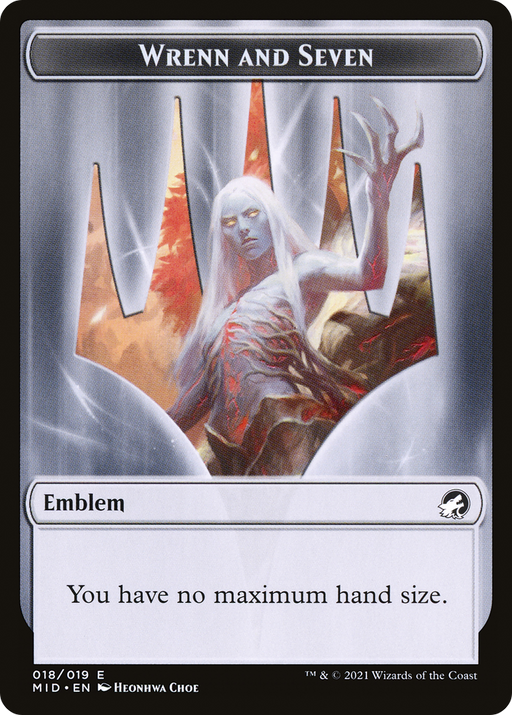 Wrenn and Seven Emblem (TMID-018) [Tokens] Innistrad: Midnight Hunt Tokens MTG Single Wizards of the Coast