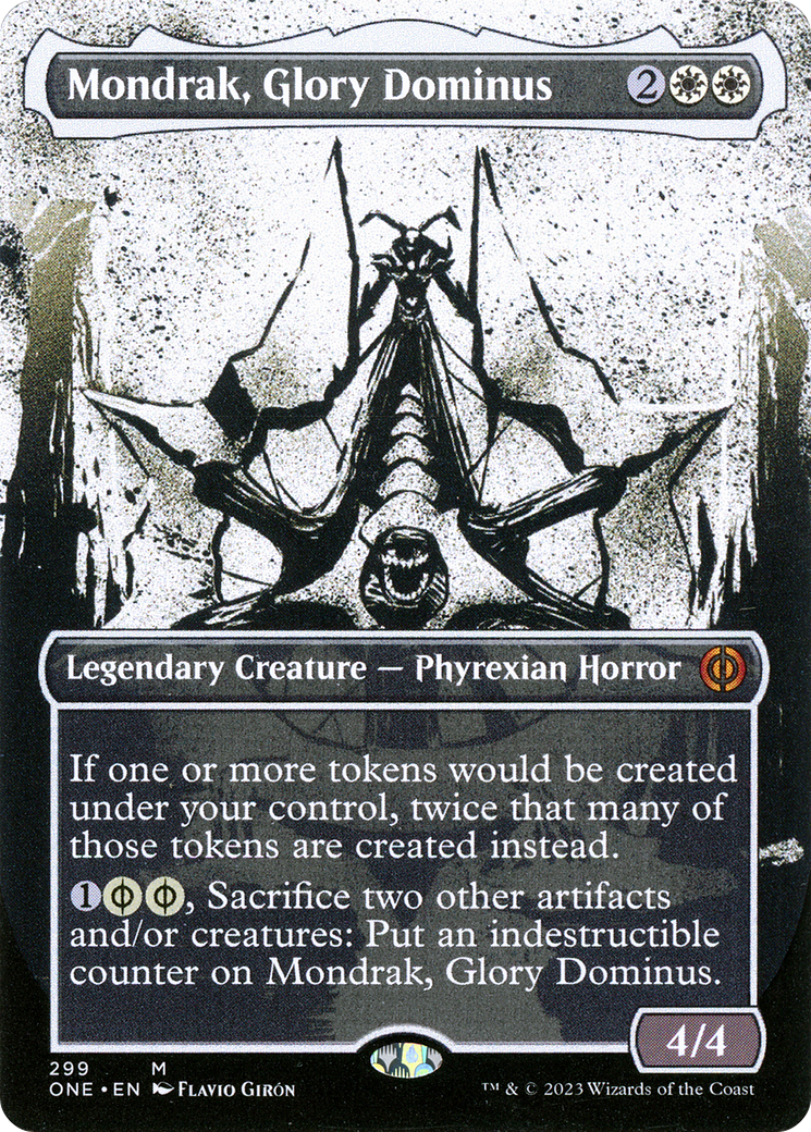 Mondrak, Glory Dominus (ONE-299) [Phyrexia: All Will Be One] (Showcase) (Borderless) Foil MTG Single Wizards of the Coast