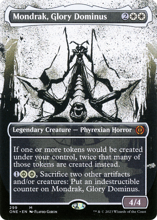 Mondrak, Glory Dominus (ONE-299) [Phyrexia: All Will Be One] (Showcase) (Borderless) MTG Single Wizards of the Coast
