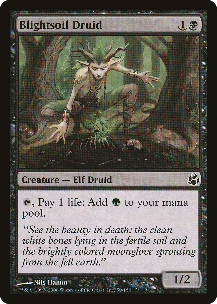 Blightsoil Druid (MOR-059) [Morningtide] Foil MTG Single Wizards of the Coast