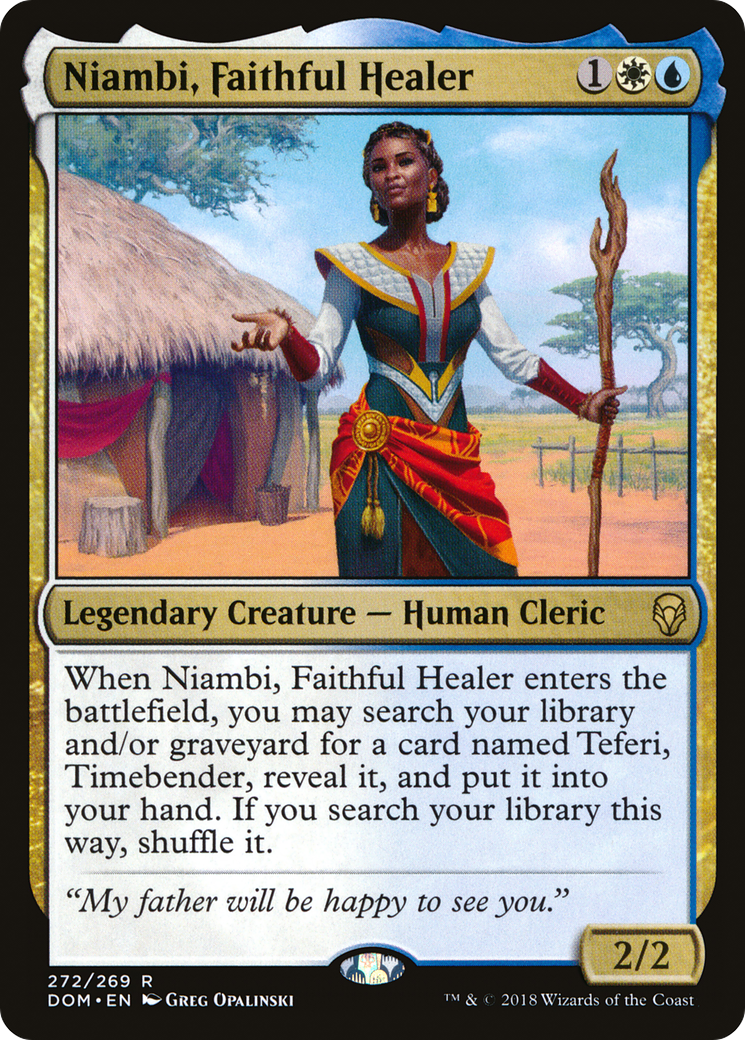 Niambi, Faithful Healer (DOM-272) [Dominaria] MTG Single Wizards of the Coast