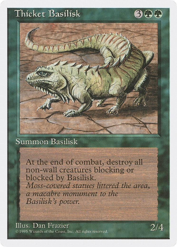 Thicket Basilisk (4ED-274) [Fourth Edition] MTG Single Wizards of the Coast