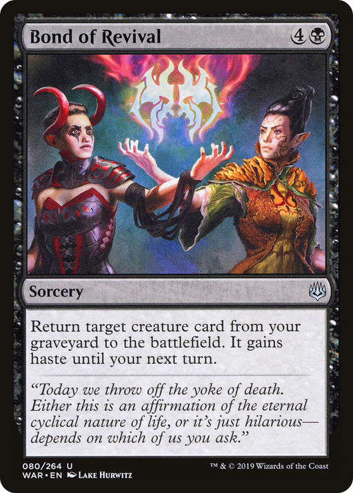 Bond of Revival (WAR-080) [War of the Spark] Foil MTG Single Wizards of the Coast