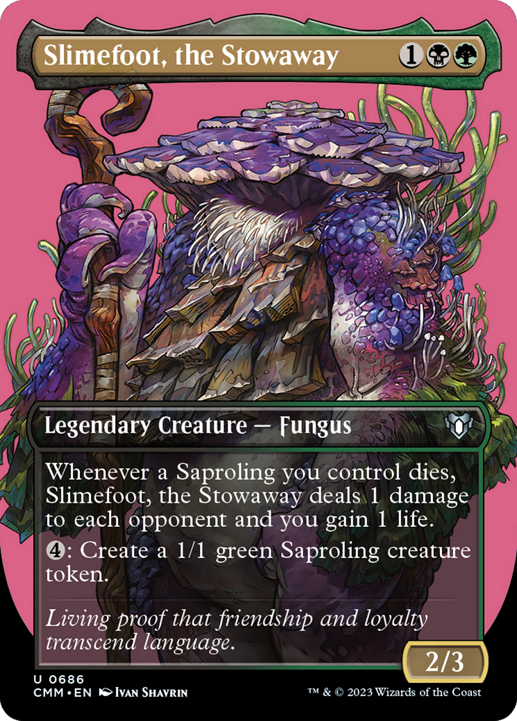 Slimefoot, the Stowaway (CMM-686) [Commander Masters] (Borderless) Foil MTG Single Wizards of the Coast