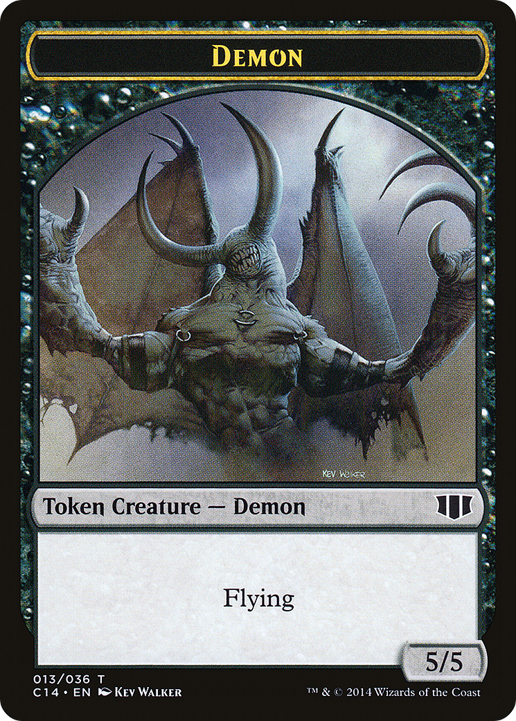 Demon (013/036) // Zombie (016/036) Double-Sided Token [Commander 2014 Tokens] MTG Single Magic: The Gathering