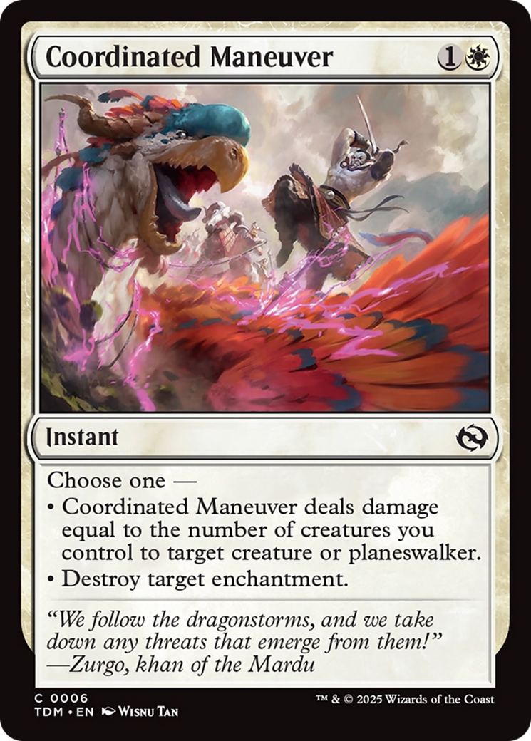 Coordinated Maneuver (TDM-006) [Tarkir: Dragonstorm] Foil MTG Single Wizards of the Coast