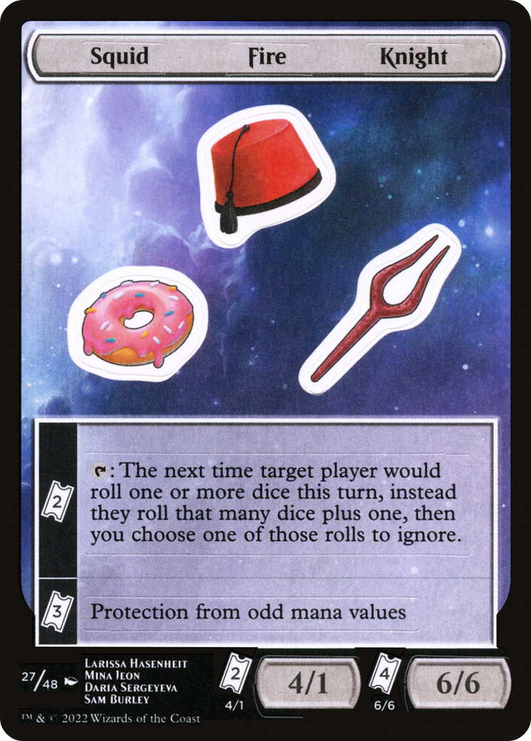 Squid Fire Knight (UNF-027) [Tokens] Unfinity Sticker Sheets MTG Single Wizards of the Coast