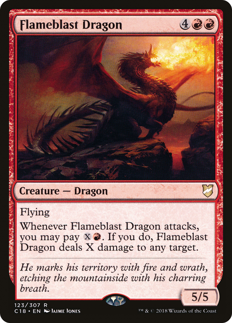 Flameblast Dragon [Commander 2018] MTG Single Magic: The Gathering