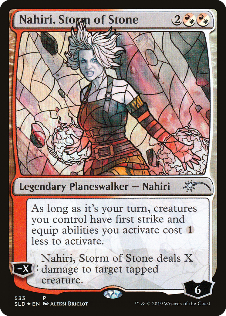 Nahiri, Storm of Stone (Stained Glass) (SLD-533) [Secret Lair] Drop Foil MTG Single Wizards of the Coast