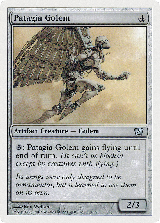 Patagia Golem (8ED-308) [8th Edition] MTG Single Wizards of the Coast