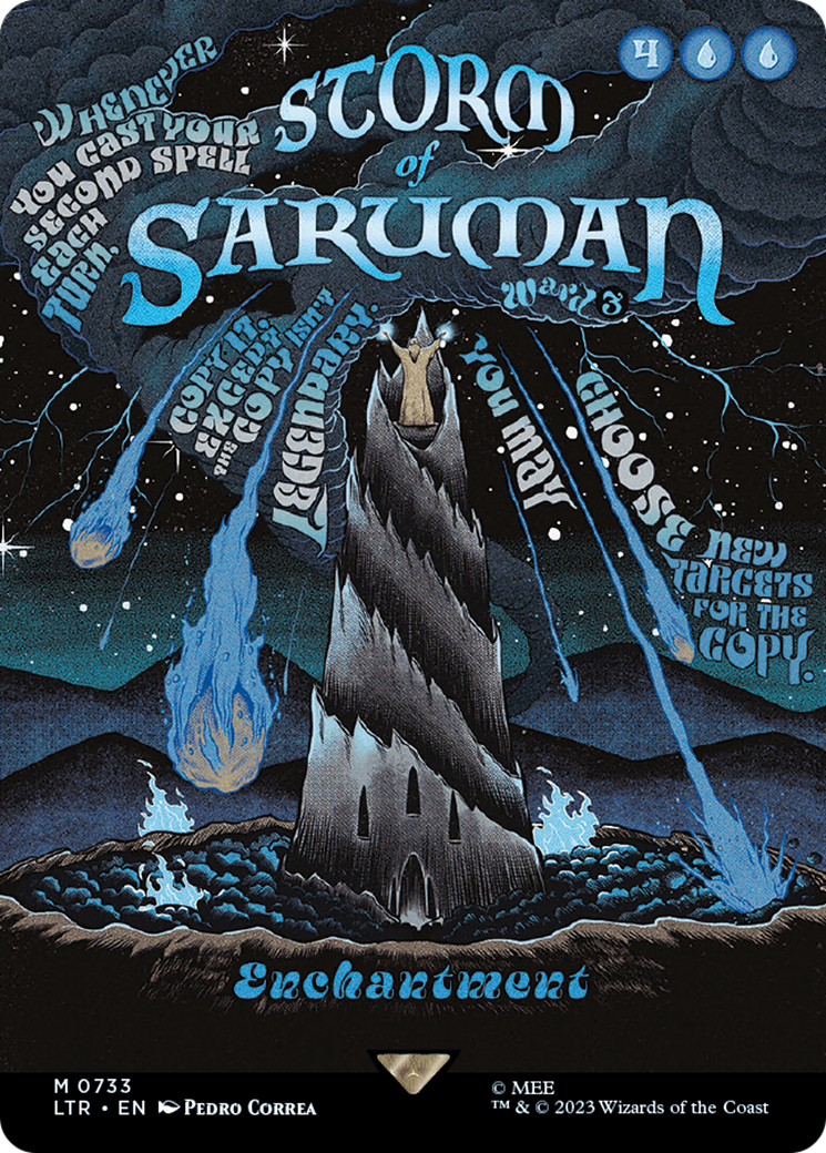Storm of Saruman (Borderless Poster) (LTR-733) [The Lord of the Rings: Tales of Middle-earth] (Borderless) MTG Single Wizards of the Coast