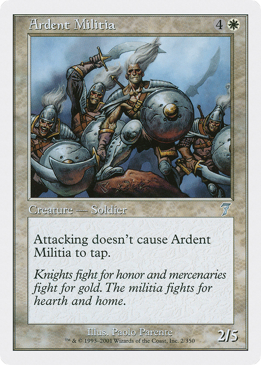 Ardent Militia (7ED-002) [7th Edition] MTG Single Wizards of the Coast