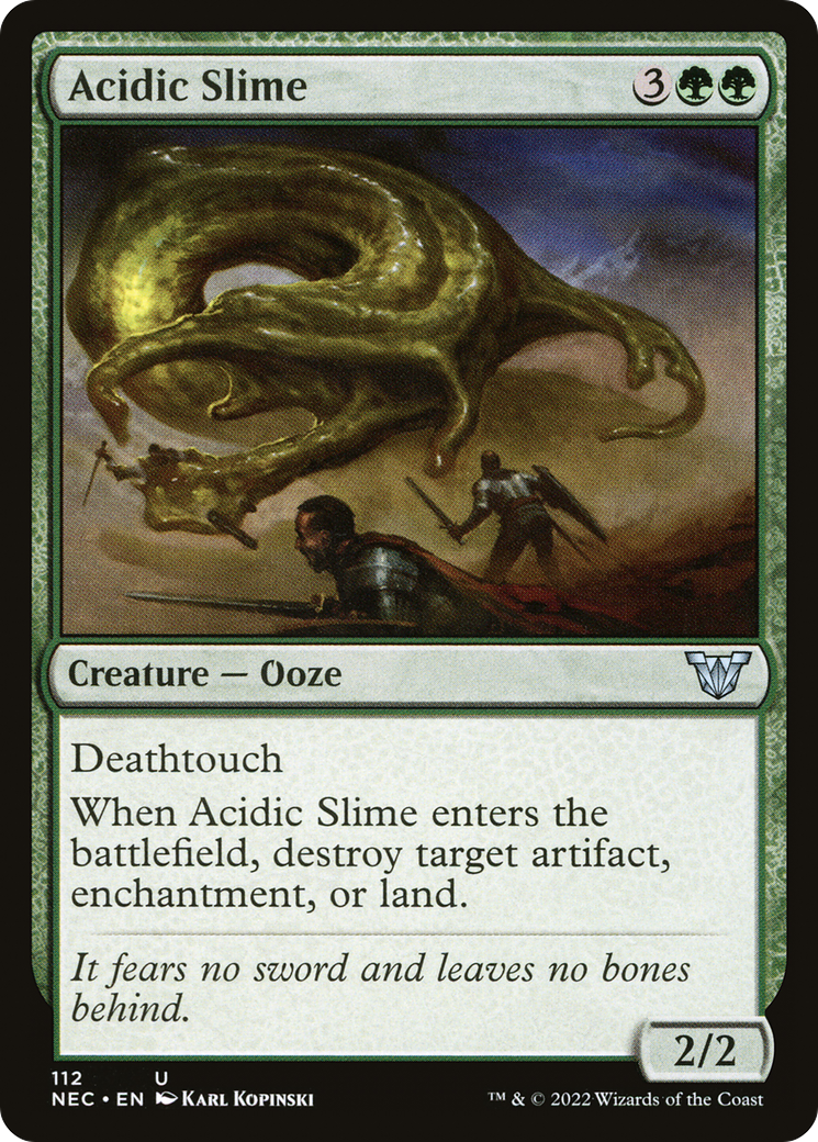 Acidic Slime (NEC-112) [Neon Dynasty Commander] MTG Single Wizards of the Coast