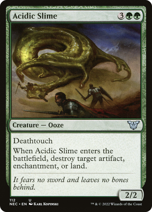 Acidic Slime (NEC-112) [Neon Dynasty Commander] MTG Single Wizards of the Coast