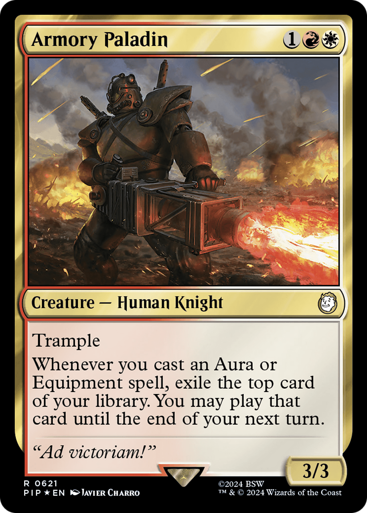 Armory Paladin (Surge Foil) (PIP-621) [Fallout] Foil MTG Single Wizards of the Coast