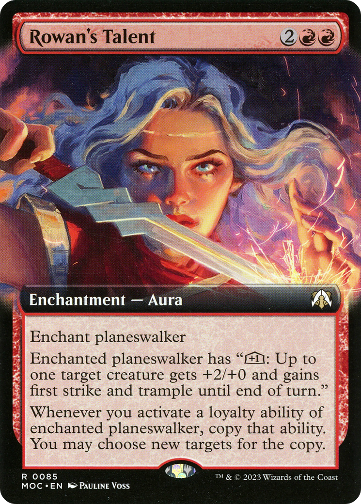 Rowan's Talent (MOC-085) [March of the Machine Commander] (Extended Art) Foil MTG Single Wizards of the Coast