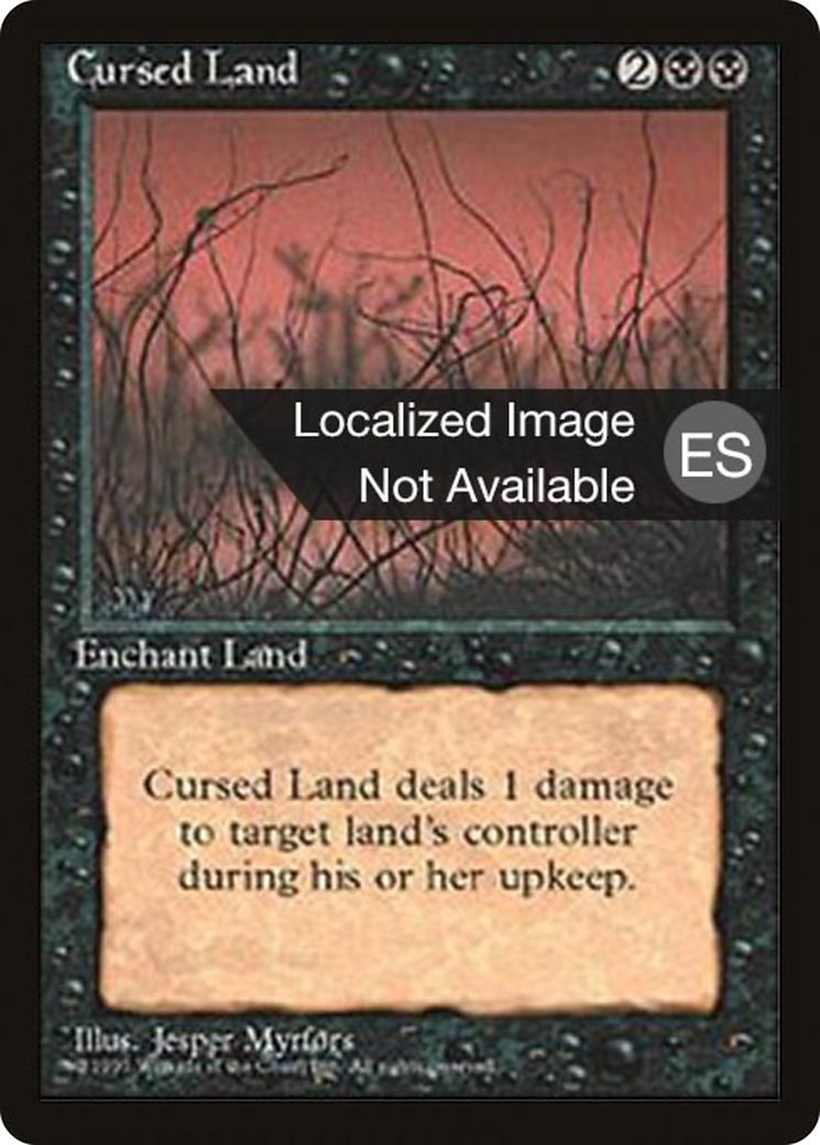 Cursed Land (4BB-127) [Fourth Edition Foreign Black Border] MTG Single Wizards of the Coast