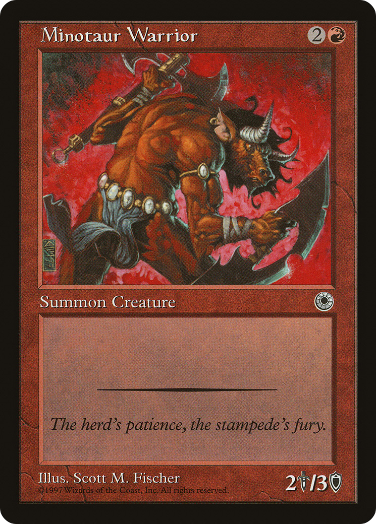 Minotaur Warrior (POR-140) [Misc] Portal MTG Single Wizards of the Coast